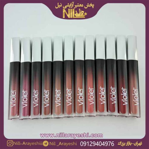 رژ مایع مات ویولت درب نقره ای