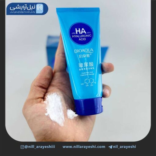 فوم شستشو هیالورونیک اسید بیوآکوا مدل HA کد bqy58796