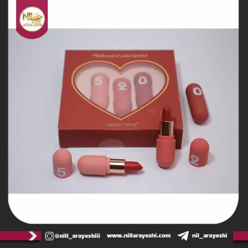 ست سه عددی رژ جامد کپسولی هنگ فنگ کد H144