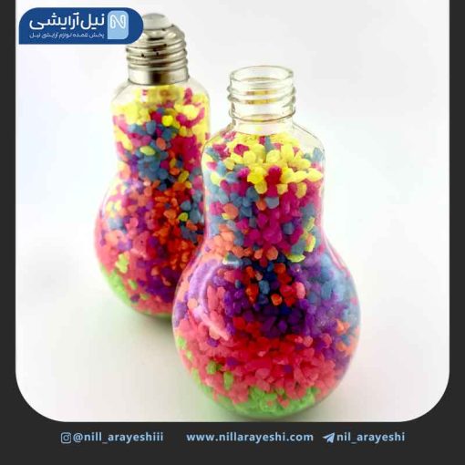 نمک بدن رنگین کمانی طرح لامپ 500 گرمی