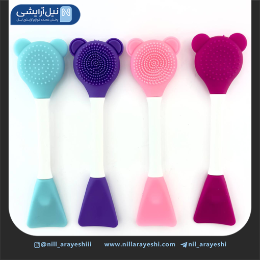 براش ماسک دو طرفه پرزدار خرسی
