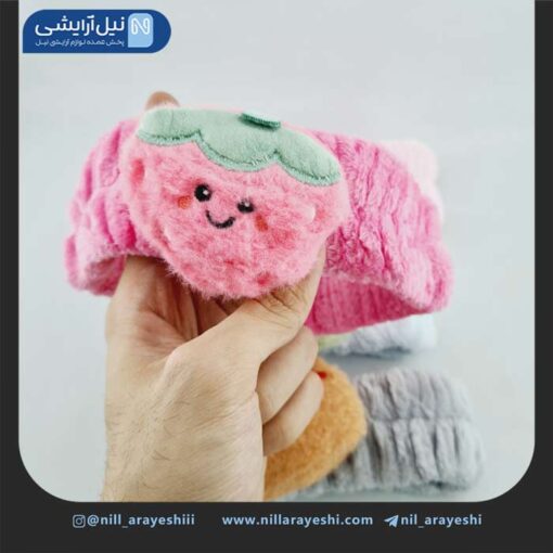 هدبند آرایشی حوله ای میوه ای