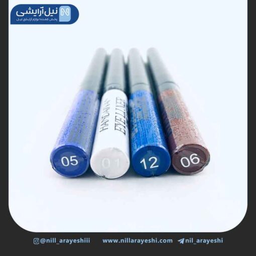 خط چشم مویی هندیان 12 عددی ( چهار رنگ )