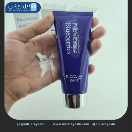 فوم شستشو صورت تیوپی بلوبری بیوآکوا کد bqy50660