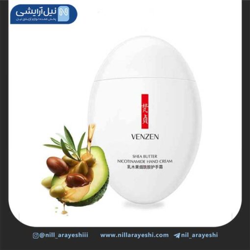 کرم مرطوب کننده دست شی باتر و نیکوتامید ونزن کدfz22894