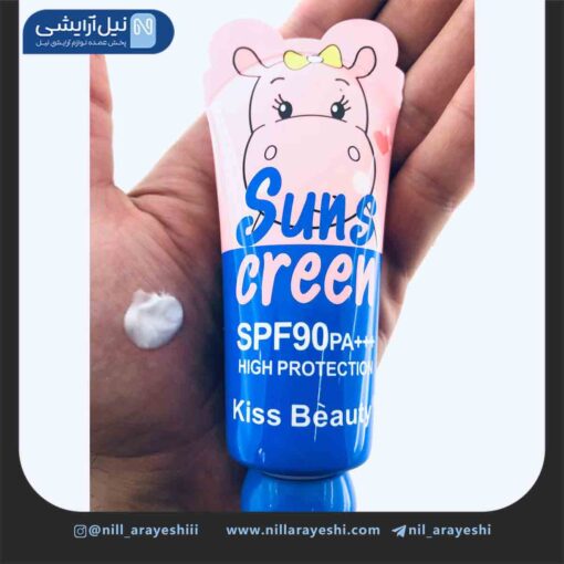 کرم ضد آفتاب کودک بی رنگ طرح خوک کیس بیوتی حاوی spf90 کد 68415