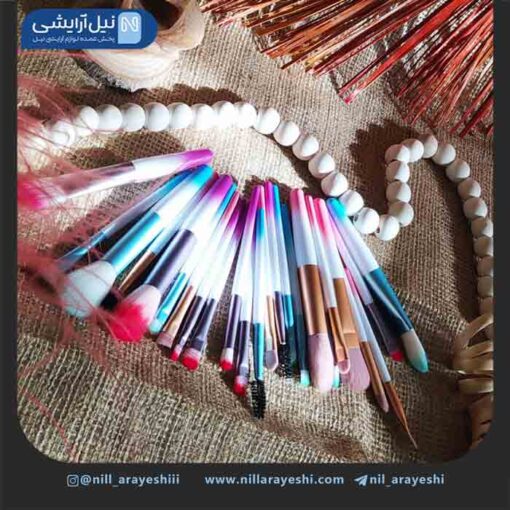 براش 8 تیکه مینی فیکس دسته دورنگ