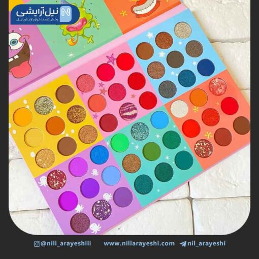 پالت سایه 54 رنگ‌ باب اسفنجی کالرفول رینبو کد 2703