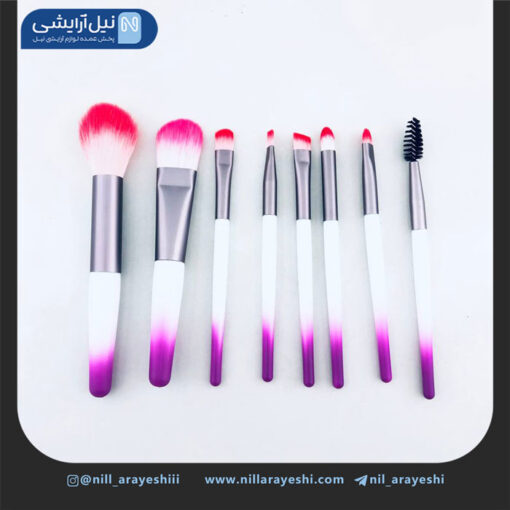 براش 8 تیکه مینی فیکس دسته دورنگ