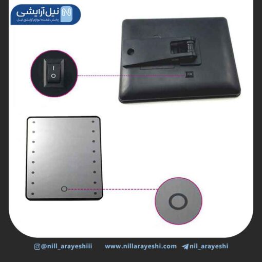 آینه آرایشی رومیزی ال ای دی دار هوم سولوشن کد HS-2635