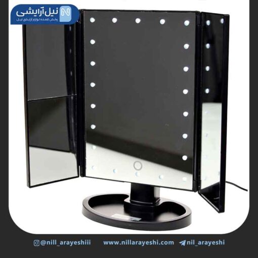 آینه آرایشی رومیزی ال ای دی دار تاشو شانگروئی