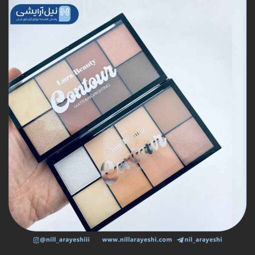 پالت کانتور و هایلایتر 8 رنگ لورا بیوتی کد D4041