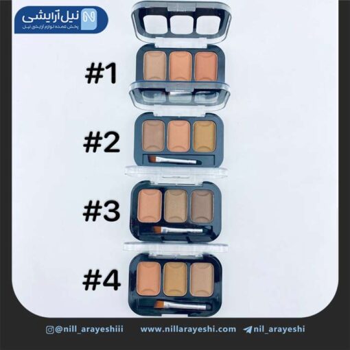 پالت سایه ابرو سه رنگ بروکن گرلز کد MMA1223