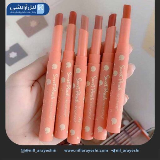 پک رژ لب جامد پیچی هلو هنگ فنگ کد 9111A