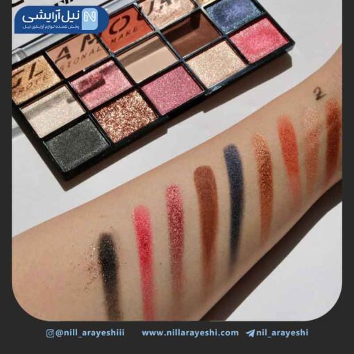 پالت سایه پانزده رنگ لورا بیوتی سری گلمور کد Es328