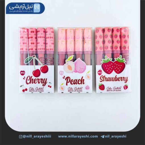 پک لیپ گلاس میوه ای کالر کاستل چهار عددی کد 4133