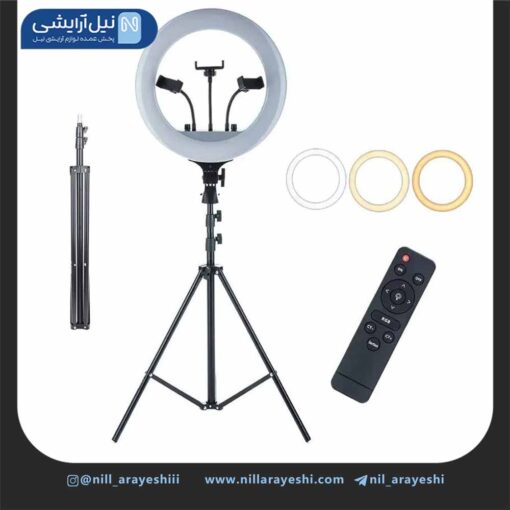 رینگ لایت عکاسی 14 اینچ مدل RL-14 همراه با سه پایه 2.1 متری