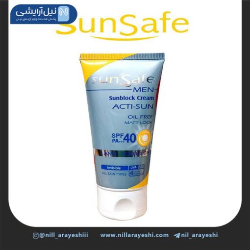 کرم ضد آفتاب آقایان بی رنگ سان سیف SPF40