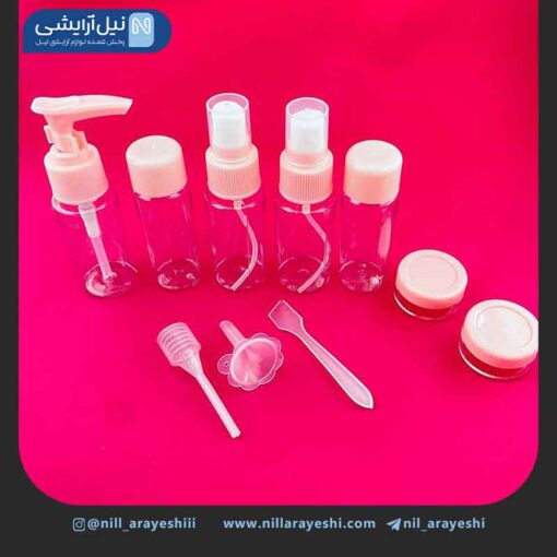 ست مسافرتی ده تیکه کیف طلقی زیپی
