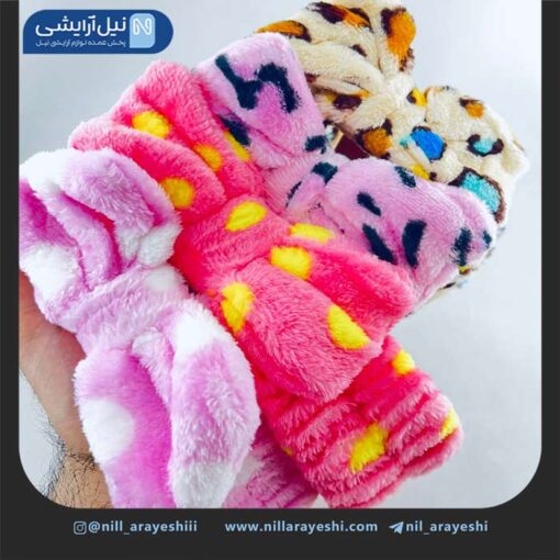 هدبند آرایشی مدل پا‌پیون خالخالی میکس