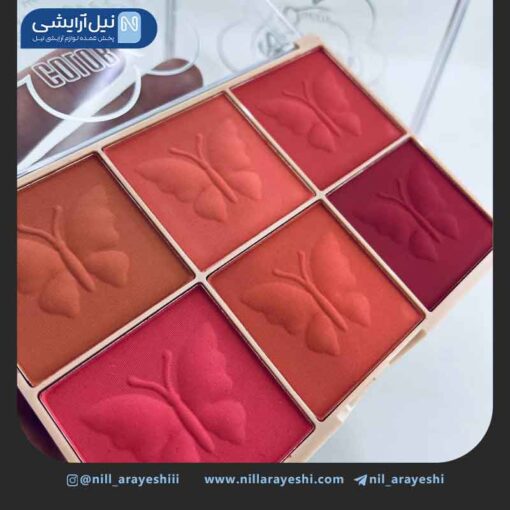 پالت رژگونه شش رنگ مینی کویین کد mq071