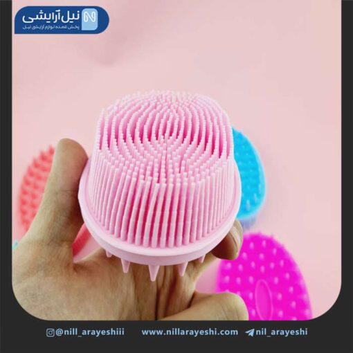 سر شور و لیف سیلیکونی دو کاره رنگی