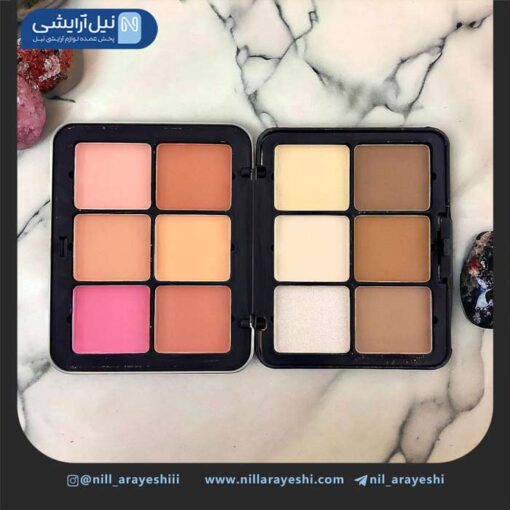 رژگونه و کانتور پالتی دوازده رنگ آرت اسکین کد as976114