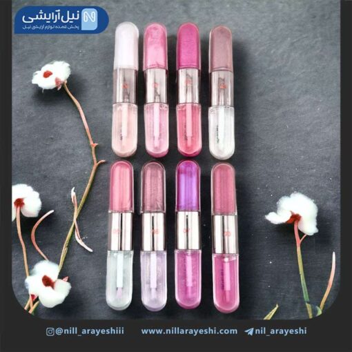 لیپ گلاس و برق لب شاین دار دو طرفه هدی موجی کد l - 472