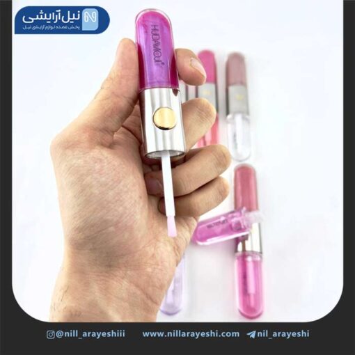 لیپ گلاس و برق لب شاین دار دو طرفه هدی موجی کد l - 472