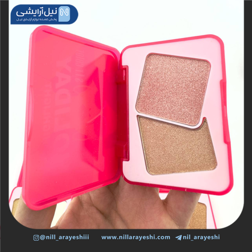 پالت هایلایتر دو رنگ طرح دختر اس اف آر کالر کد 8022