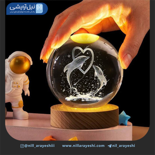 چراغ خواب مدل گوی کریستالی