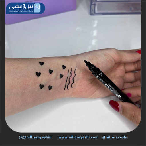خط چشم دو طرفه استامپی طرح دار گالف گرل کد ey8009