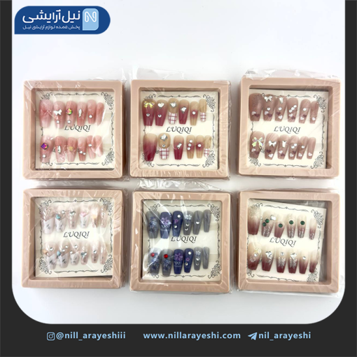 ناخن مصنوعی به همراه چسب ژله ای لوکیکی
