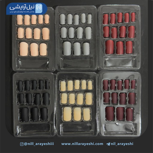 ناخن مصنوعی به همراه چسب ژله ای پینک کی کد pt3330 - 1