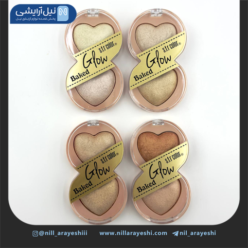پالت هایلایتر دو رنگ قلبی اس اف آر کالر کد 8003