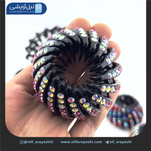 گیره مو جادویی تاشو نگین دار