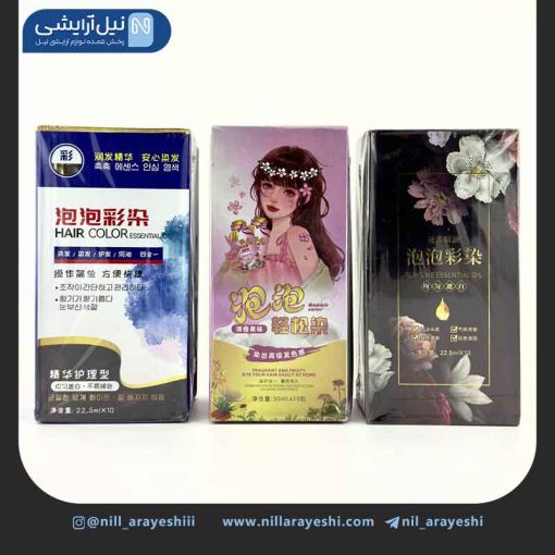 پک شامپو رنگ مو ساشه ای ده عددی