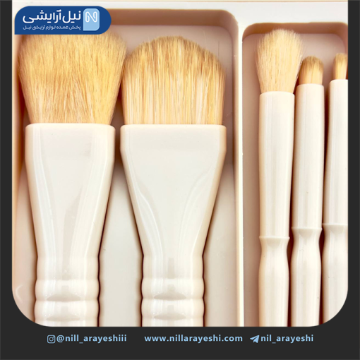ست براش پنج تیکه باكس دار نیمه شفاف