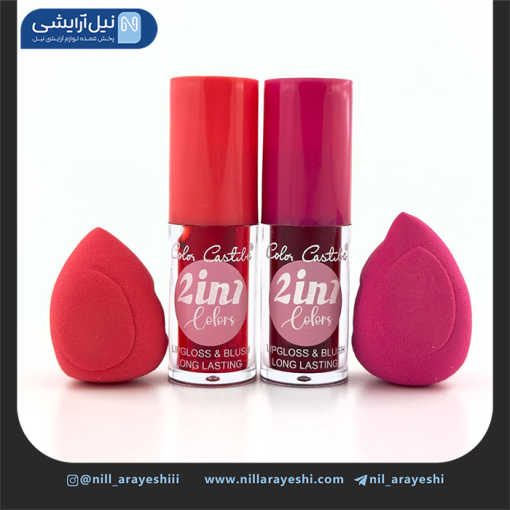 پک تینت لب و گونه همراه پد تخم مرغی کالر کاستل کد 6028