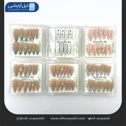 ناخن مصنوعی به همراه چسب ژله ای پیپر کرین