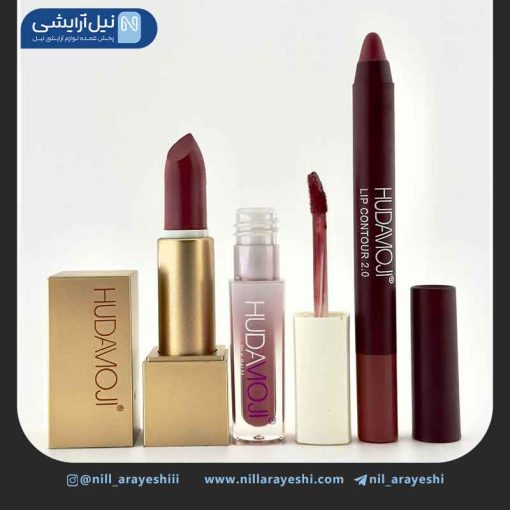 ست آرایشی لب هدی موجی طرح لب سه تیکه کد zp - 024