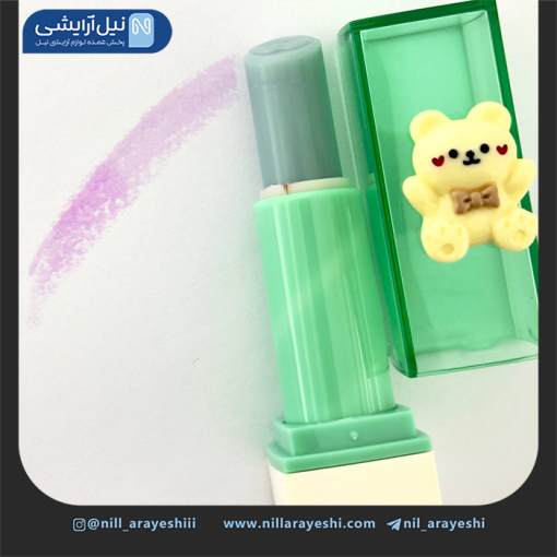 بالم لب حرارتی پوکه رنگی استیکر دار خرسی هولد مورنینگ کد HB5649