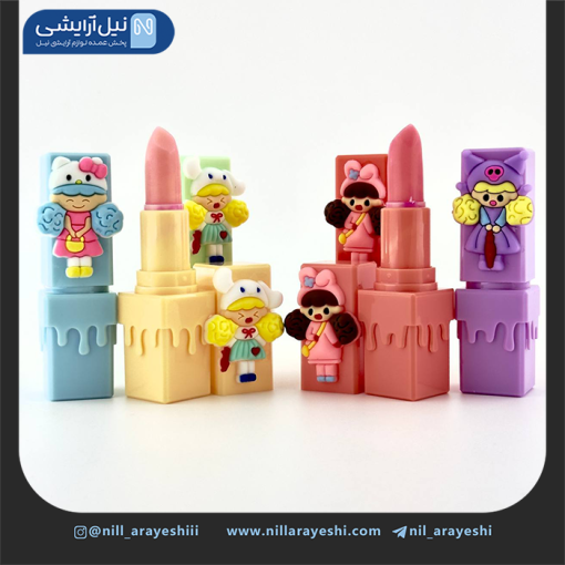 بالم لب حرارتی پوکه رنگی استیکر دار طرح دختر هولد مورنینگ کد HB5635