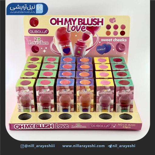 رژگونه مایع همراه پد انگشتی طرح قلب اولی بولا کد LA – B200