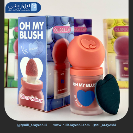 رژگونه مایع همراه پد انگشتی طرح قلب اولی بولا کد LA – B200