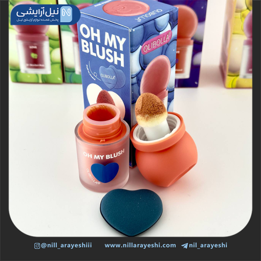رژگونه مایع همراه پد انگشتی طرح قلب اولی بولا کد LA – B200