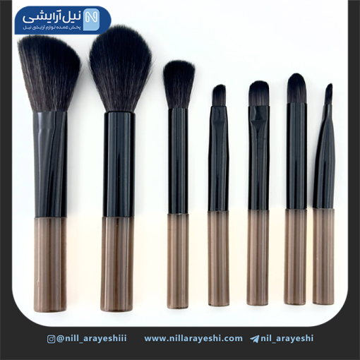 ست براش هفت تیکه شفاف باکس جوجه ای