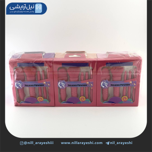 ست براش پنج تیکه رنگی دلوکس