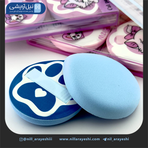 پک پد آرایشی طرح پنجه گربه کیس لاولی دو عددی کد fp3067