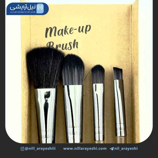 ست براش چهار تیکه دسته طرح چوب کد JR - 40615